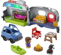 Little People Fisher-Price Toddler Toy Light-Up Learning Camper Playset with Smart Stages, Figures & Accessories for Pretend Play Ages 1+ Years