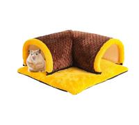 Little Pet Tunnel Nest, Small Animal Tunnel Bed, Bunny Hamster Tube Nest, Washable Pet Tunnel 35x35x15cm for Small Animals, Home Indoor, Present, Decoration, Green, Brown, Blue Color