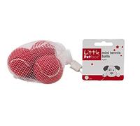 Little Petface Mini Tennis Balls, Red (Pack of 3)