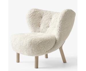 Little Petra VB1 Lounge Chair Andtradition oak white - Sahara - with stool - 5709262012374