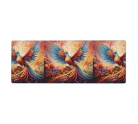Little Phoenix on The Rainbow Printed Extra Large Mouse Pad 12x31.5in for Office, Gaming, and Learning - Durable, Comfortable, and Environmentally Friendly