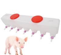 Little Pig Drinking Milk Machine, Livestock Milk Feeder with 14 Nipples, 9L Silicone Double Sided for Calves, Piglets, Lambs, Puppies - Cover Release Port