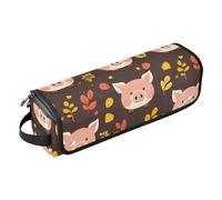 Little Pig Faces 2-in-1 Curling Iron Travel Case with Heat Resistant Pad Heating Tools Travel Bag Organizer for Straigheners, Curling Iron, Hair Dryer Trave Case for Women
