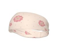 Little Pink Cherry Blossoms Fashionable Sports Decorative Sweatband, Breathable, Soft and Sweat-Wicking, Made of 100% Polyester