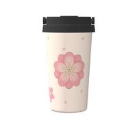 Little Pink Cherry Blossoms Large Capacity Portable Coffee Cup - 12 Hours Of Heat Preservation And Cold Preservation, Suitable For Cars, Offices, Etc.