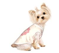 Little pink cherry blossoms Pet Breathable Sleeveless T-shirt M for Small Dogs and Cats Soft, Lightweight, Stylish