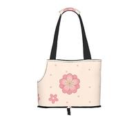 Little Pink Cherry Blossoms Printed Portable Foldable pet Shoulder Bag, Suitable for Carrying Small Pets