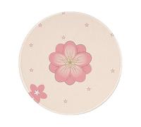 Little Pink Cherry Blossoms Round Single-Sided Printed Non-Slip Rubber Mouse pad 8in,