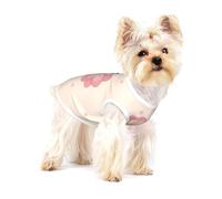Little Pink Cherry Blossoms Small Dog Cotton Vest Large - Breathable, Comfortable Pet Shirt for Cats and Dogs