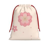 Little pink cherry blossoms Soft Plush Drawstring Storage Bag for Festivals and Everyday Use