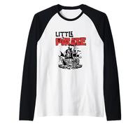 Little Pirate Cute Pirate Ship Sailing Ocean Kids Halloween Raglan Baseball Tee