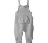 little planet by carter's Baby Girls' Organic Cotton Gauze Overall Jumpsuit, Grey, Newborn