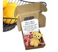 Little Pocket Bear - 5.5x5.5x2.5 cm Handmade Mini Plush Bear Doll, Adorable Keepsake Animal Gift for Good Luck, Care, Friendship & Love, Perfect for Men, Women, Kids & Collectors