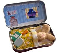 Little Pocket Bunny, Easter Basket Stuffer, DIY Pet Bunny Adoption, Easters Baskets Decorative Boxes, Easter Gifts for Kids, Personalised Mini Plush House with Greeting Card and Box (Light Brown)