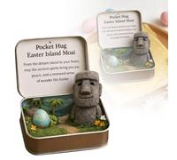 Little Pocket Bunny In Boxes, Easter Basket Stuffer, DIY Pet Bunny Adoption, Cute Rabbit with Carrot,Mini Plush Stuffed Animal, Easter Gifts for Kids (Grey)