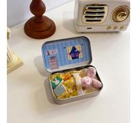 Little Pocket Bunny, Miniature Plush Rabbit Toy in Tin Box, Easter Basket Stuffer for Kids, Small Animal Figure with Bedding Accessories for Spring Display, Portable Plush House Gift (Pink)