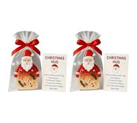 Little Pocket Christmas Hug, 2025 New Christmas Pocket Hug Gifts with Encouragement Cards, Cute Santa Claus Mini Charm Ornaments Keepsake for Friends Family Coworkers (Red 2pcs)