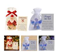 Little Pocket Christmas Hug, 2D Acrylic Christmas Pocket Hug Gifts with Encouragement Cards, Mini Charm Ornaments Emotional Support Inspirational Gift for Friends, Family (Red)