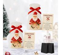 Little Pocket Christmas Hug,Christmas Pocket Hug,Christmas Hug,Pocket Hug Cards,Pocket Hug Bulk, Mini Resin Heartwarming Pocket Hug Card,Emotional Support Keepsake For Friends Family Kids (2pcs)
