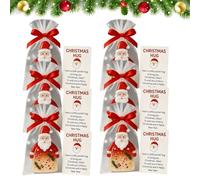 Little Pocket Christmas Hug, Christmas Pocket Hug Gifts with Encouragement Cards, Cute Santa Claus Mini Charm Ornaments, Festive Support Keepsake for Friends Family