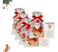 Little Pocket Christmas Hug,Christmas Pocket Hug Gifts with Encouragement Cards,Resin P-ocket Comfort Santa Claus H-ug,Cute Santa Claus Mini Charm Ornaments,Inspirational Xmas Gift for Friends,Family