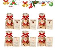 Little Pocket Christmas Hug with Encouragement Card,Holiday Keepsake Mini Charm for Emotional Support, Inspirational for Friends Family Kids Neighbors (6pcs)