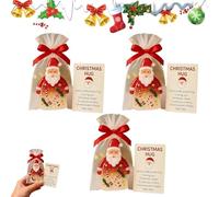 Little Pocket Christmas Hug with Encouragement Card,Holiday Keepsake Mini Charm for Emotional Support, Inspirational for Friends Family Kids Neighbors (3pcs)
