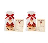 Little Pocket Christmas Hug with Encouragement Card - Sentimental Holiday Keepsake Mini Charm, 3D Christmas Hug Card for Inspirational Gift for Friends Family Kids Neighbors (2 Pcs)