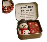 Little Pocket Christmas Hugs - Set of 3 Santa Claus Mini Cloth Ornaments with Encouragement Cards, Heartfelt Holiday Gifts for Kids, Family & Friends for Comfort and Cheer