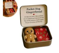 Little Pocket Christmas Hugs - Set of 3 Santa Claus Mini Cloth Ornaments with Encouragement Cards, Heartfelt Holiday Gifts for Kids, Family & Friends for Comfort and Cheer