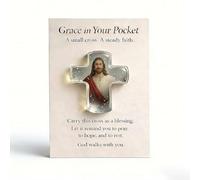 Little Pocket Cross Hug Gift,Easter Pocket Hugs Token with Greeting Cards,Miniature Christian Pockets Cross for Faith,Prayer &Hope,Easters Exchange Gifts for Party Favor,Christian Baptism Gift