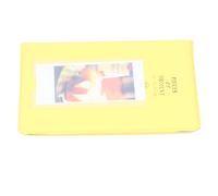 Little Pockets Photo Case, 64 Pockets Album Case Storage for 3 In Photo, 5.5x4.3x1.0in PVC Mini Photo Album for Fujifilm Mini 9, Photo Album 4 Photos per Page (grapefruit yellow)