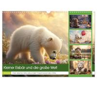 Little polar bear and the big world UK-Version (Wall Calendar 2026 DIN A3 Landscape), CALVENDO 12 Month Wall Calendar