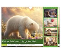 Little polar bear and the big world UK-Version (Wall Calendar 2026 DIN A4 Landscape), CALVENDO 12 Month Wall Calendar
