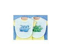 "Little Pond Bib Pair Stamped Cross Stitch Kit-9""X14"" Set Of 2"