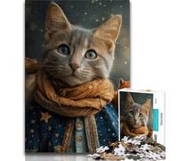Little Prince Cat Jigsaw Puzzles for Adults 1000 Pieces,Challenging Game And Family Play for Is Ideal As A Gift for The Whole Family 38x26cm