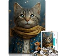 Little Prince Cat Jigsaw Puzzles for Adults,Help The Brain Exercise Addictive Toys to Cultivate Patience Suitable for Couples 38x26cm