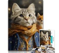 Little Prince Cat Jigsaws 1000 Pieces for Teenagers,Family Game Stress Reliever Difficult Challenge Gifts for Friends And Family (75x50cm)