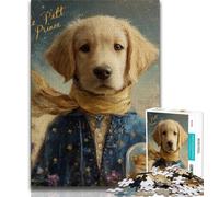 Little Prince Dog Jigsaw Puzzles for Adults 1000,Staycation Kill Time Every Piece Is Unique - Challenging Family Fun Game (75x50cm)