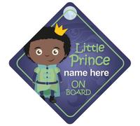 Little Prince On Board Personalised Car Sign New Baby Boy/Child Gift/Present BLP007