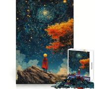Little Prince Starry Night 1000-piece Puzzle for Adults Cognitive Train Tight Connection Pattern Build Wall Art (50x75cm)