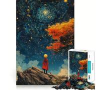 Little Prince Starry Night Jigsaw Puzzle 1000 Piece for Teenagers Recall Enhancer Creative Craft Pattern Build Birthday Idea (38x26cm)