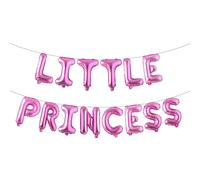 Little Princess Baby Shower Decoration - Welcome Princess Balloon Banner Gender Reveal & Girl's Birthday Party Supplies for Birthday & Kids' Party (LITTLE PRINCESS Rose Red)