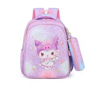 Little Princess Kawaii School Bag, Lightweight Spine Protection Children's School Bag Suitable for First and Second Grade Primary School Students,Purple 1