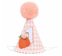Little Pumpkin 1st Birthday Hat for Girls - Our Little Pumpkin Is Turning One, Autumn Birthday Crown, Halloween & Thanksgiving First Birthday Decor