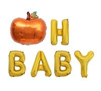 Little Pumpkin Baby Shower Balloons - A Little Pumpkin Is On The Way Decorations, Thanksgiving Foil Pumpkin Balloon, Fall Theme Party Decorations, For Autumn Harvest Thanksgiving Party Supplies