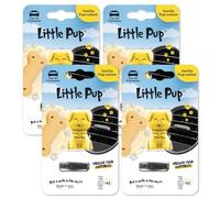 Little Pup Car Air Freshener By Little Joe, 45-Day Long-Lasting Fragrance, Scented Novelty Dog Vent Clip for Car Interior Home & Office - 4 Pack Vanilla Pup-sation Scent (Yellow)