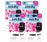 Little Pup Car Air Freshener By Little Joe, 45-Day Long-Lasting Fragrance, Scented Novelty Dog Vent Clip for Car Interior Home & Office - 4 Pack Sweet Snuggles Scent (Pink)