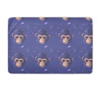 Little Purple Chimpanzee Face Extra Large Resuable Toddler Mattress Pads Soft Absorbent Potty Training Mats Leakproof Quick Drying Diaper Pads for Infant Toddler 52" L x 34" W