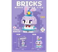 Little Purple Rabbit : 187pc Fun Model Building Set - Interlocking Brick Kit